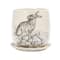 Hello Honey® 6.5" Round Rabbit Stoneware Planter & Scalloped Saucer